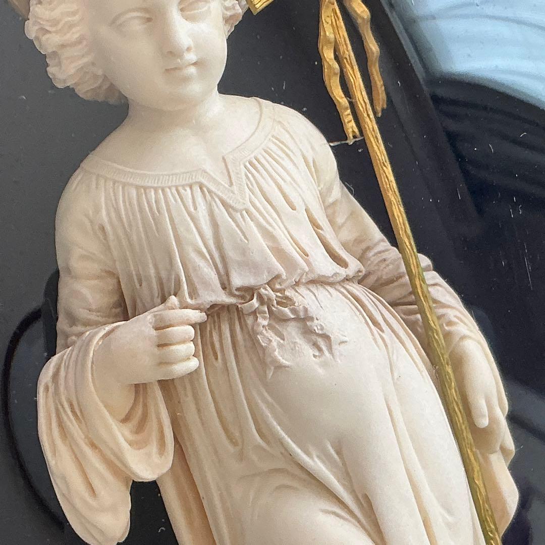 【希少】フランスアンティーク　美しい幼子イエス　メダイヨン　彫刻　レリーフ