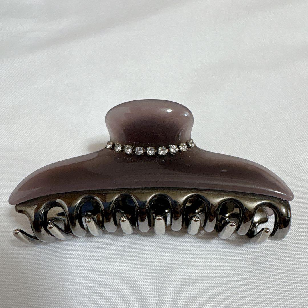 【限定色】ACCA アッカ ニューコラーナ ビジュー グレー ヘアクリップ