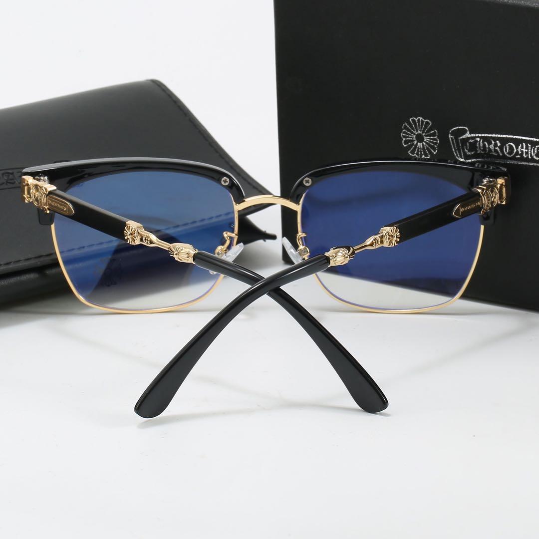 装飾ゴールド伊達メガネ 「クロムハーツ好き必見‼︎」メガネ サングラス 眼鏡