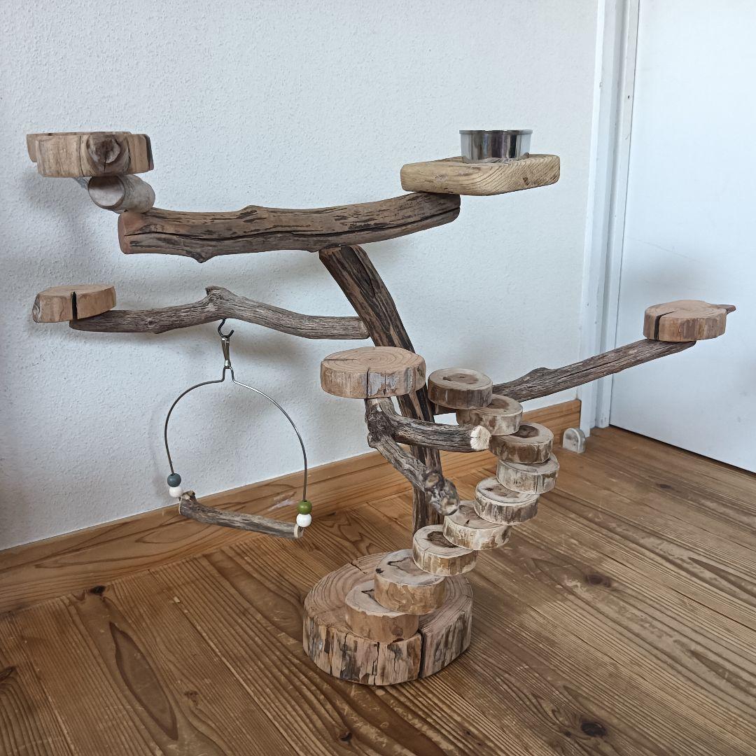 バードアスレチックジム ⑩ 天然木 自然木 流木 インコ おもちゃ