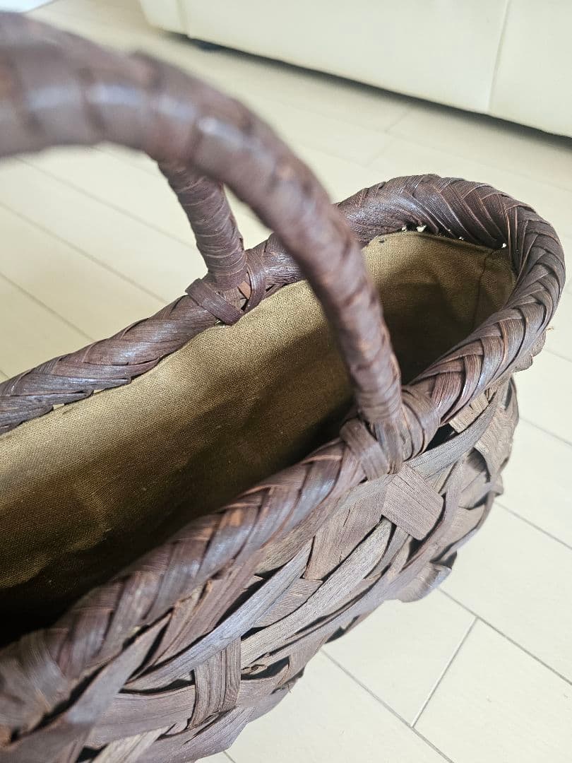 山葡萄 編み込みかごバッグ