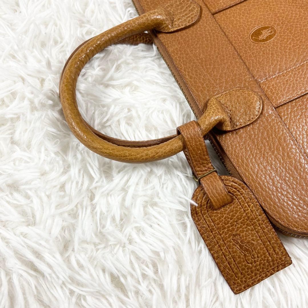 極美品 ポロラルフローレン オールレザー ビジネスバッグ 2way ブラウン