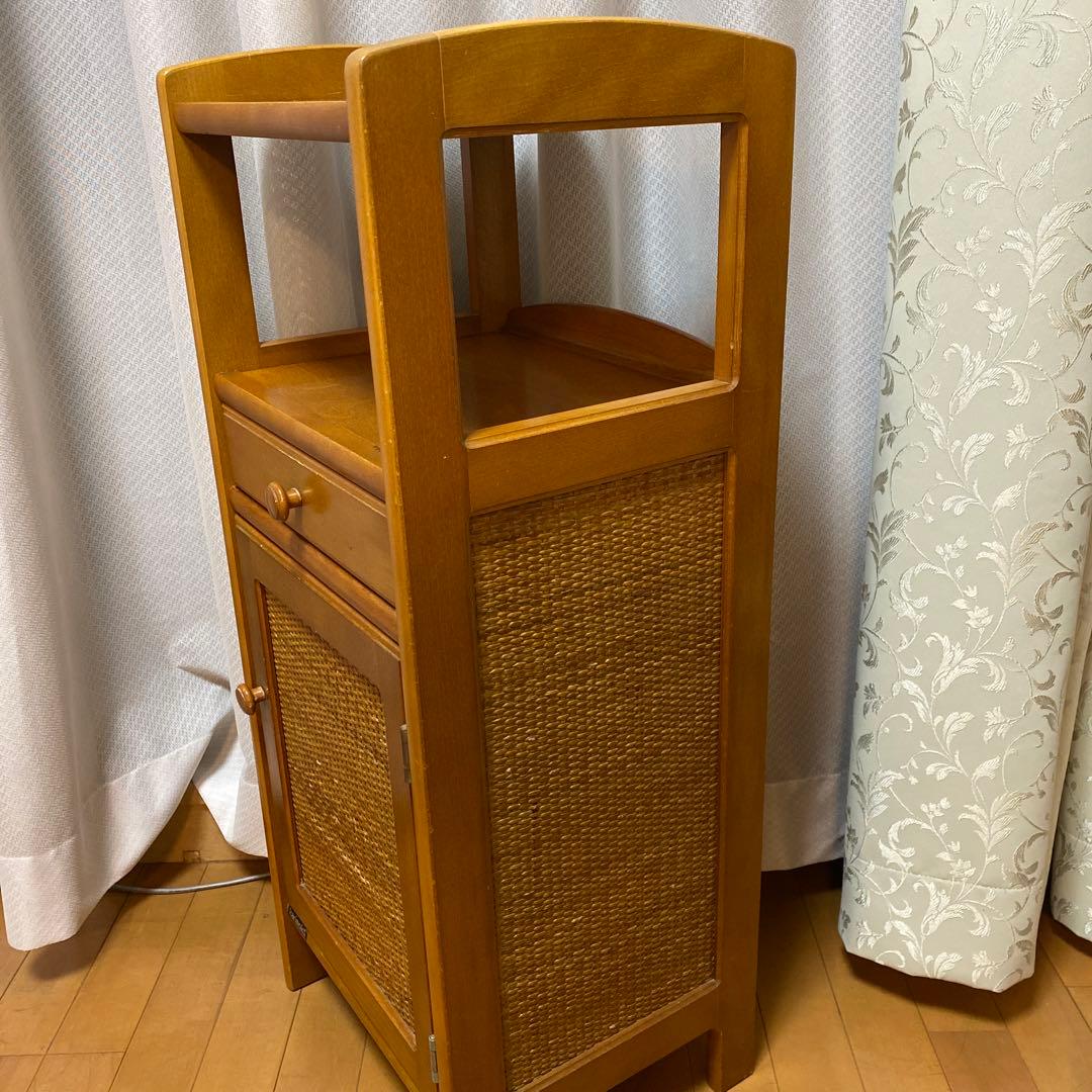 カリモク　karimoku 木製サイドテーブル 天然木電話台・ファックス台