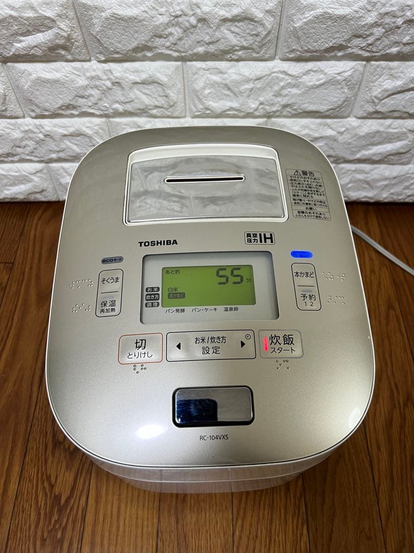 TOSHIBA炊飯器本九釜5.5合炊き◆RC-104VXS