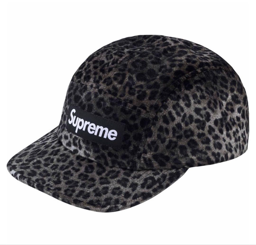 帽子 supreme Leopard Velvet Camp Cap