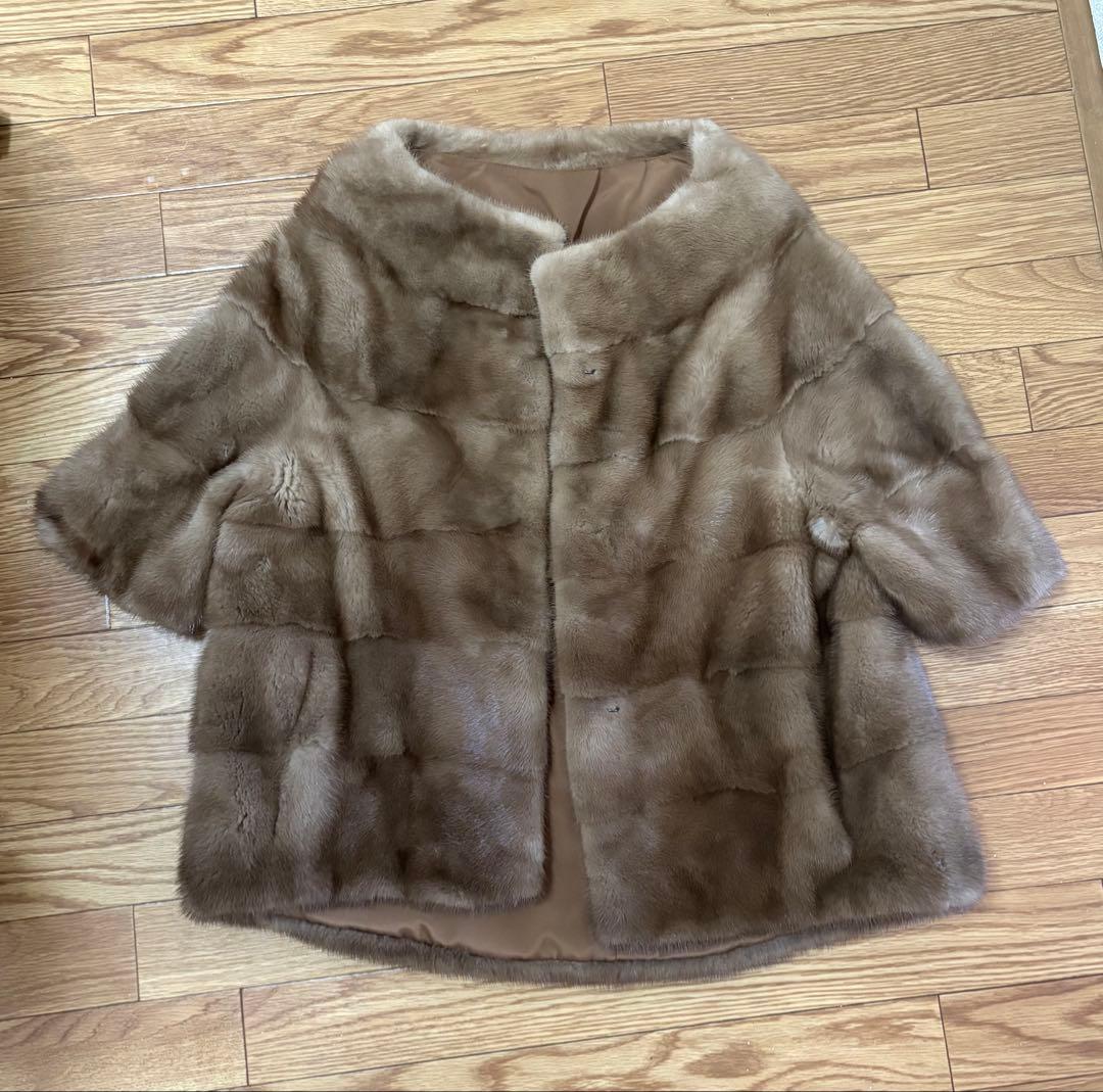 VIOLETA ブラウン ファーコート Lサイズ