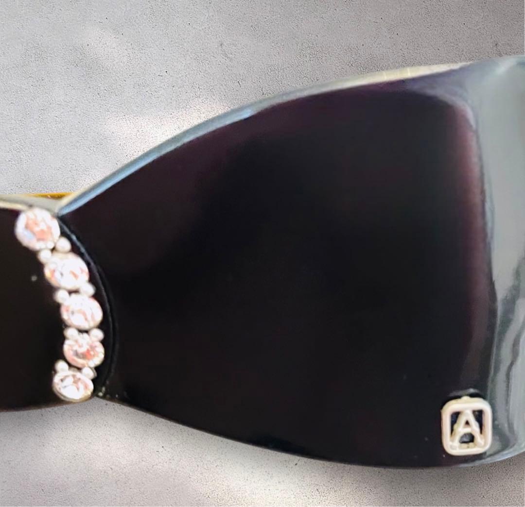 ALEXANDRE DE PARIS リボンバレッタ黒 アレクサンドル　ドゥパリ