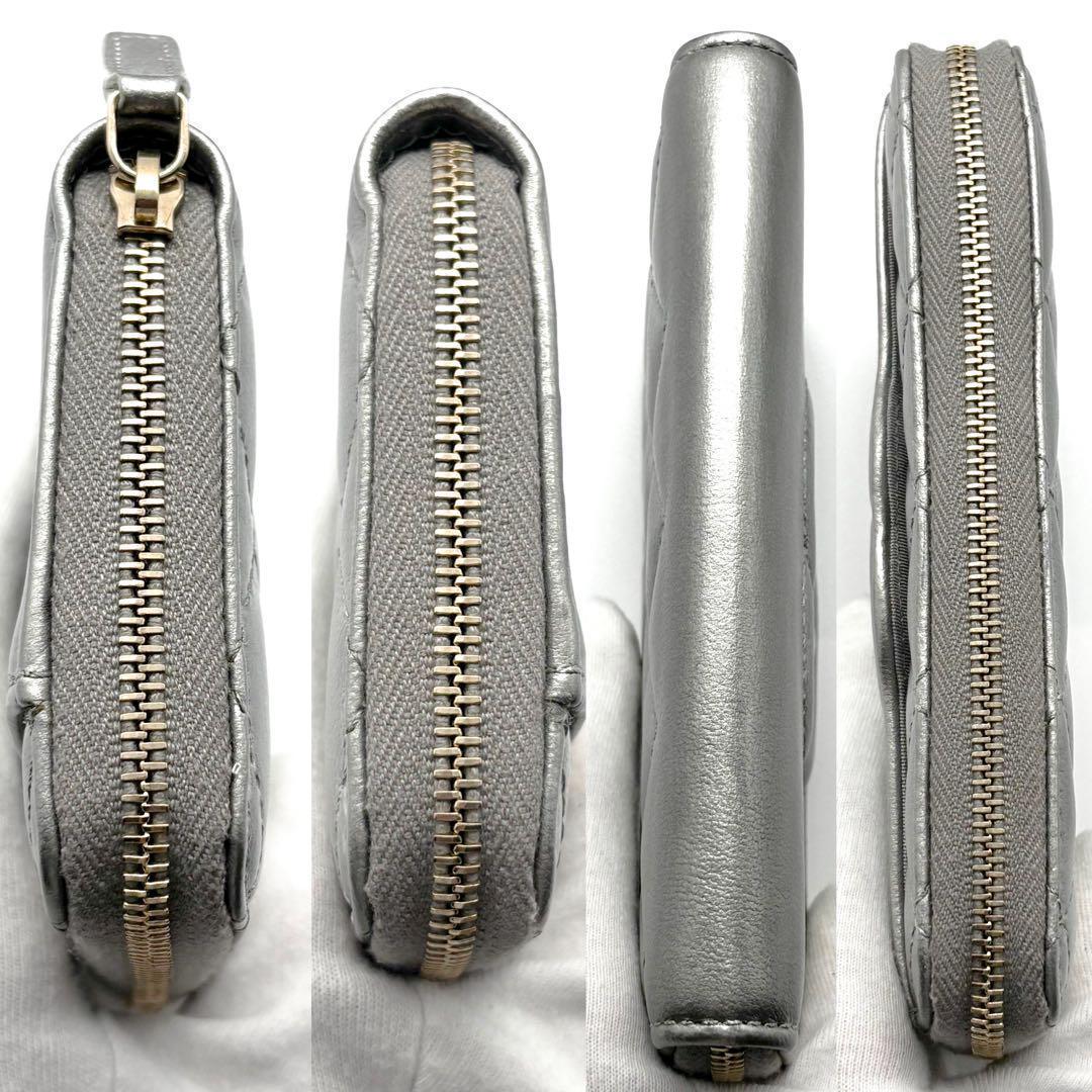 【超極美品✨】シャネル 財布 マトラッセ ラウンドジップ ミディアム