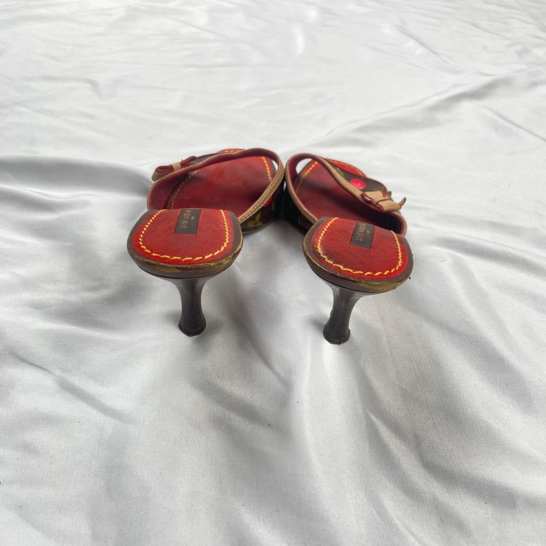 LOUIS VUITTON モノグラム 村上隆コラボ チェリー ミュールサンダル