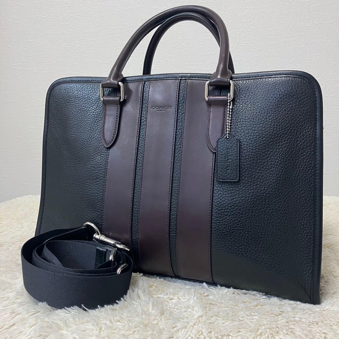 COACH✨コーチ　ビジネスバッグ　ショルダーバッグ　バイカラー
