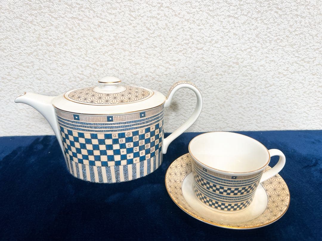 ウェッジウッド サムライ ティーポット カップ　ソーサー　ユーランダー　未使用