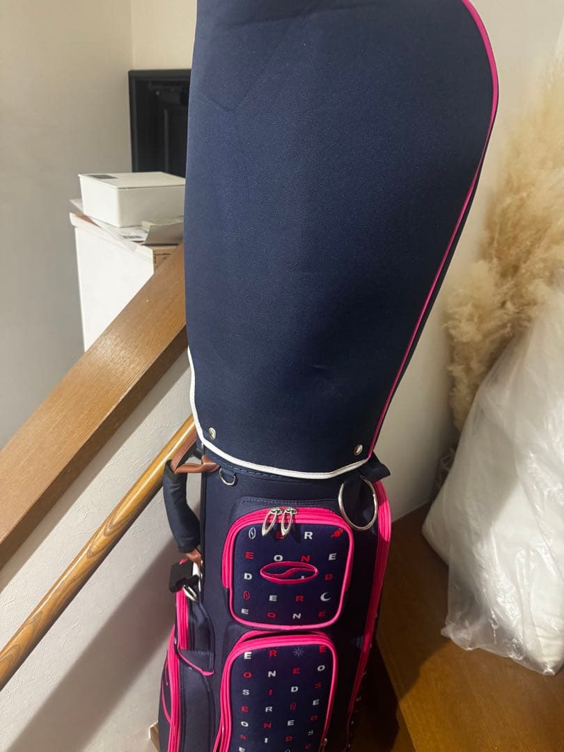 新品 ONESIDER キャディバッグ ネイビー レディース ゴルフバッグ