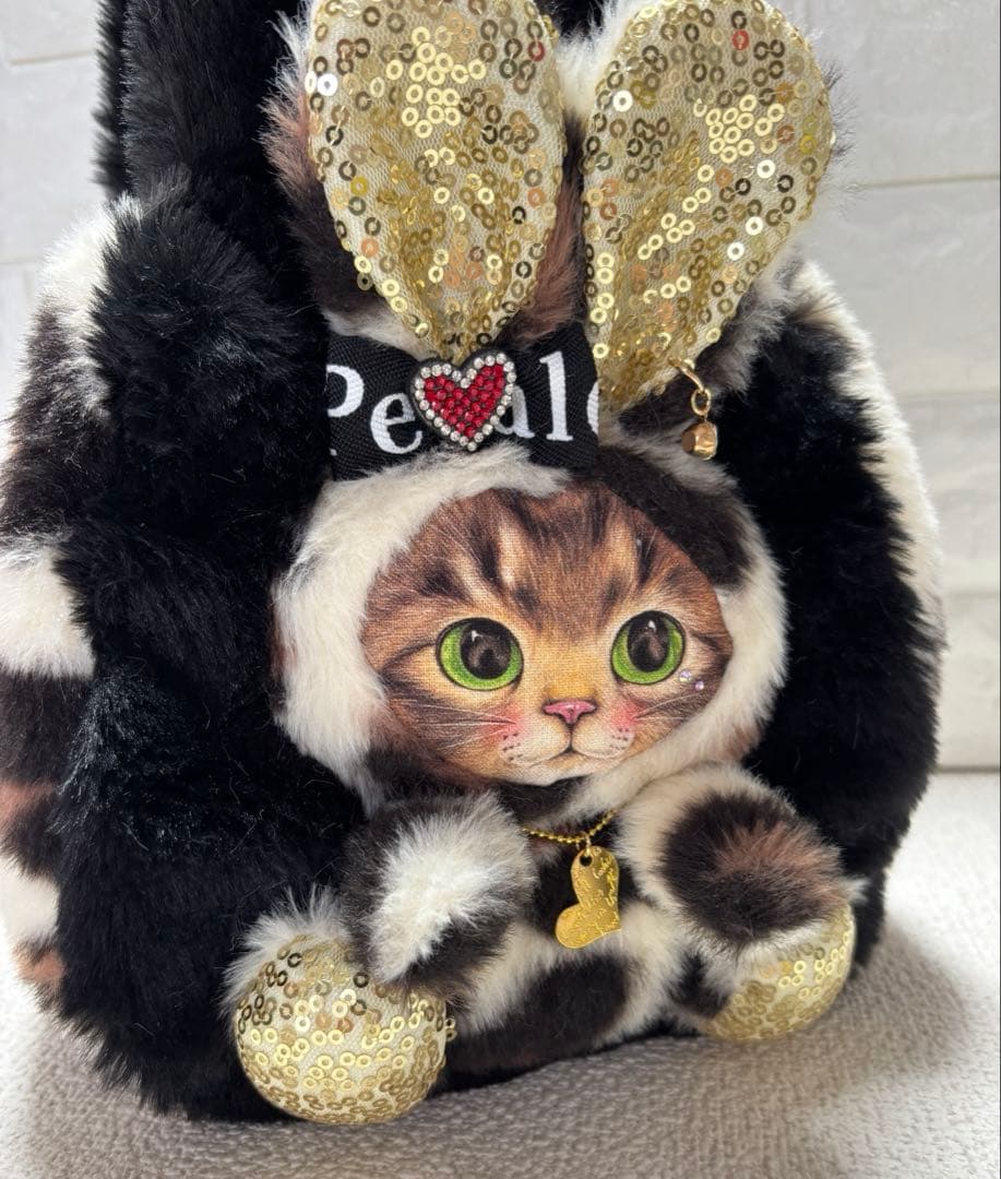 さ*ー様 コヤンイサムチョン　ハンドメイド　ファーバッグ　サンダーちゃん　ヒョウ