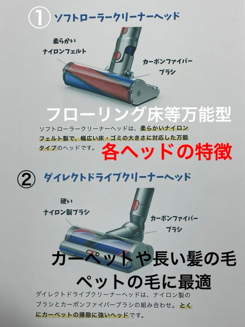 ダイソン③SV15V11 美品パイプ２ヘッドから選択　交換フィルター フルパーツ