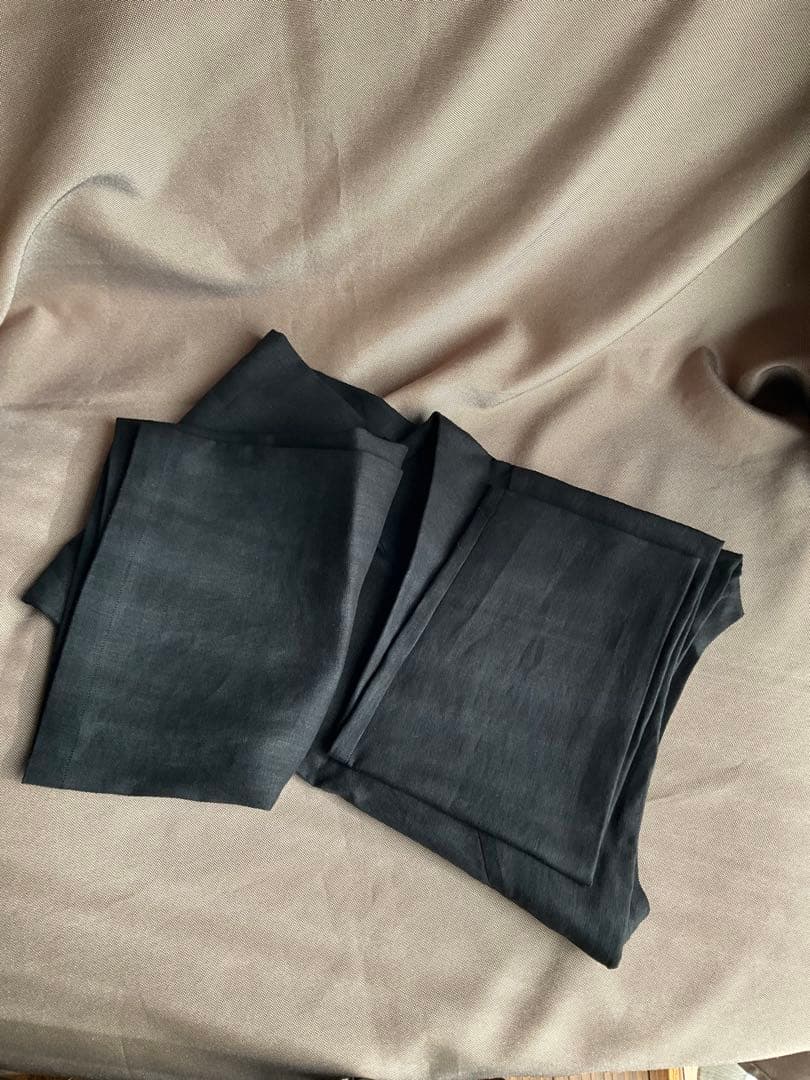 新品未使用　wafu リネントップス　ラグランスリーブトップス ／ 黒色 L