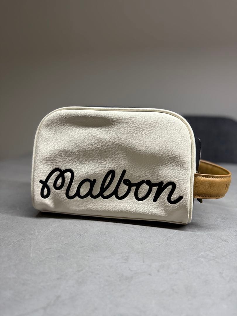 Malbon 刺繍ゴルフカートバッグ ホワイト