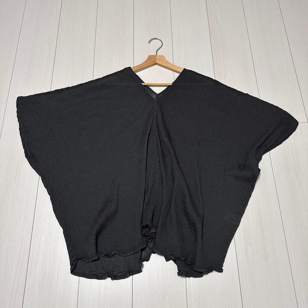 me イッセイミヤケ チュニック フリル裾 グレー フリーサイズ