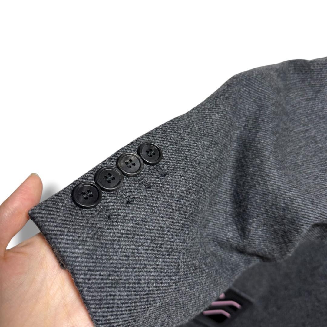 未使用に近い PRADA 贅沢三角ロゴプレート オーバーサイズ ウールコート