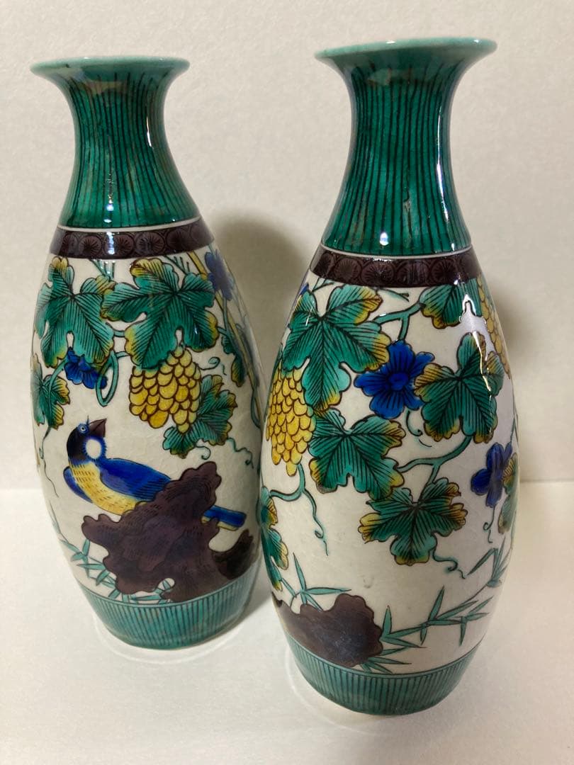 初代徳田八十吉　徳利一対