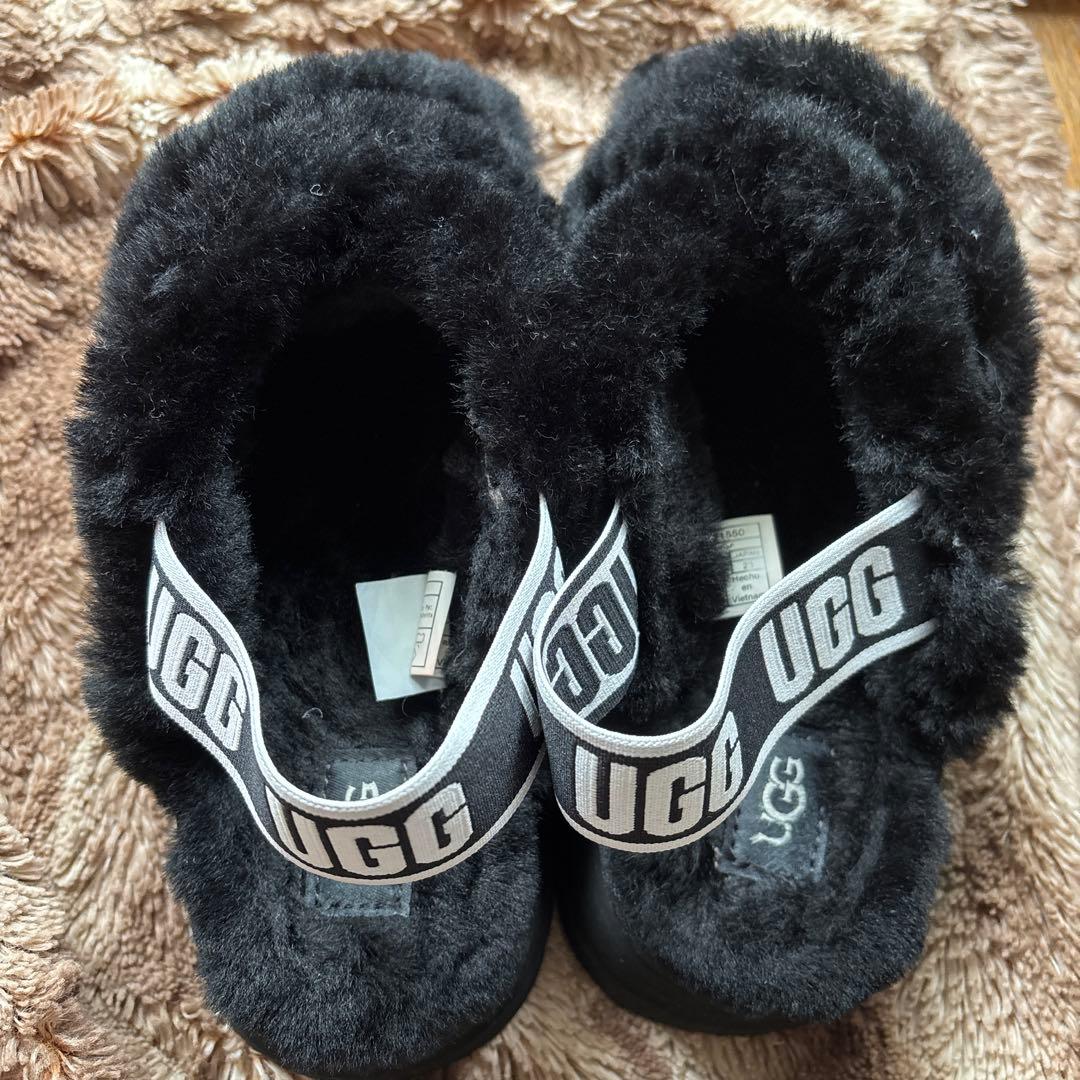 UGG アグ ファーサンダル ディスコ クロス スライド 厚底サンダル 23cm