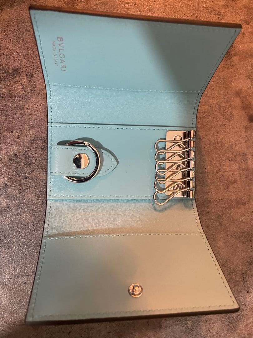 BVLGARI ブルガリ292676 ソフトグレインカーフレザー キーケース