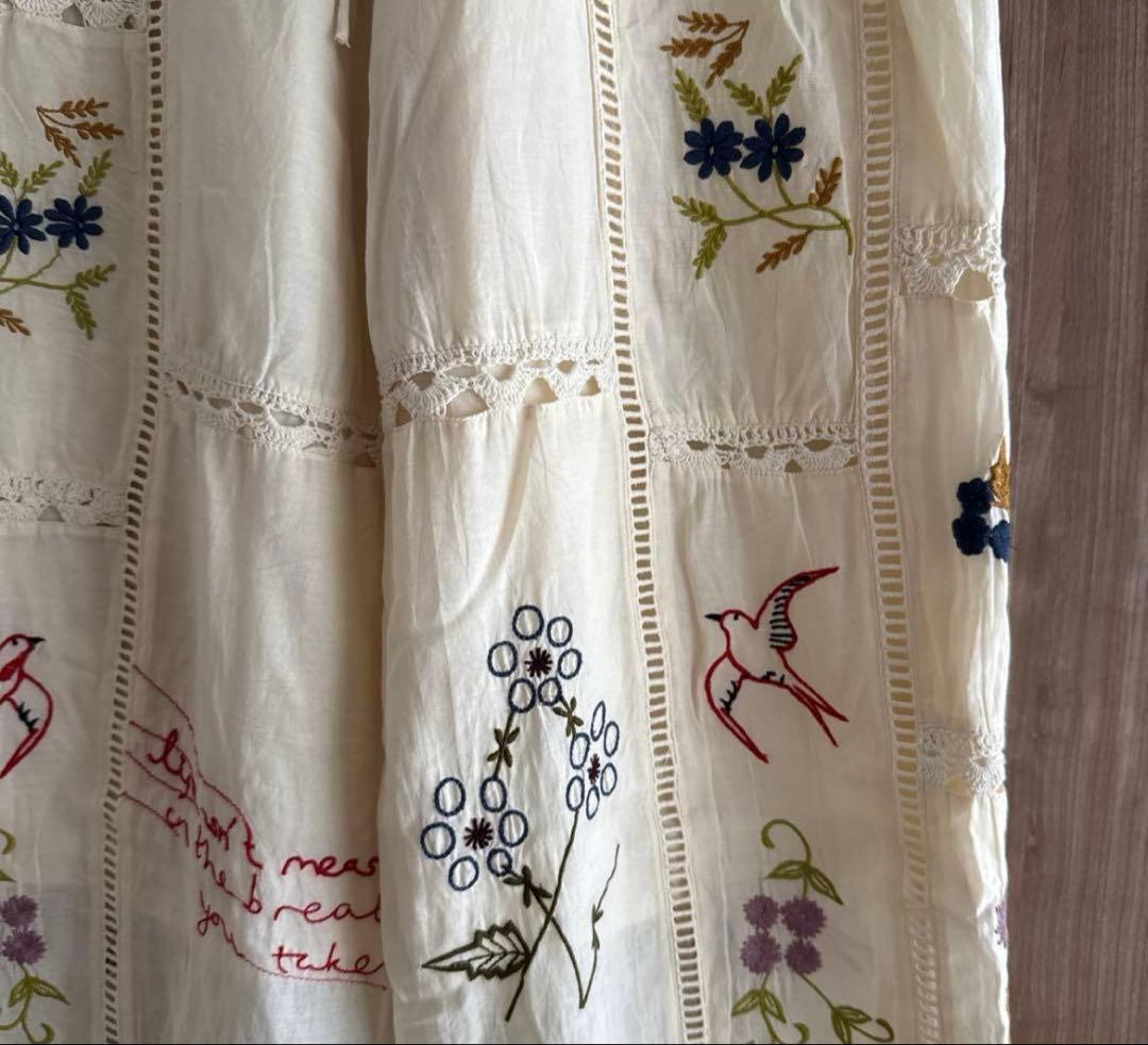 パンツ todayful Embroidery Patchwork Trousers