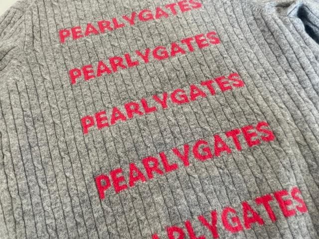 パーリーゲイツ　ケーブル編み　セーター　カシミヤ　防風裏地付　１　M