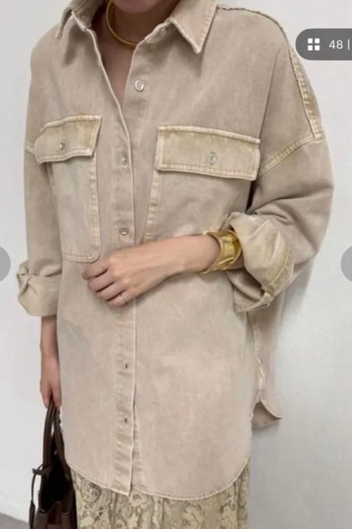 【未使用新品】LOUNGEDRESS オーバーサイズ デニムシャツ