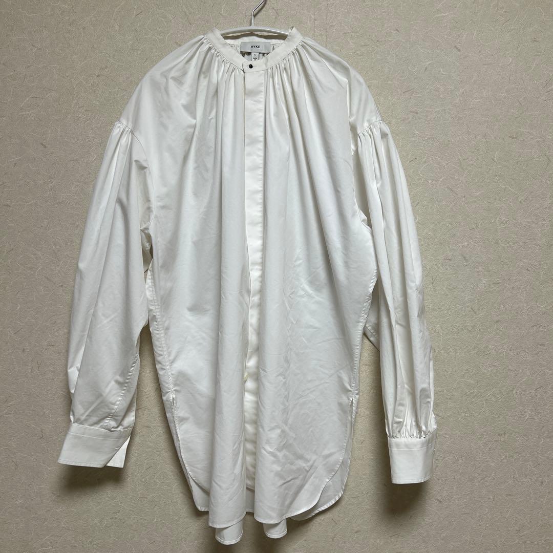 【美品】HYKE ハイク　ギャザーブラウス　ホワイト　サイズ1
