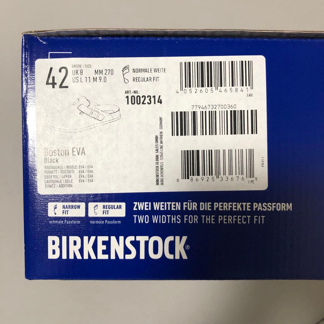 新品未使用 ビルケンシュトック ボストン EVA 42 27cm 黒 ブラック
