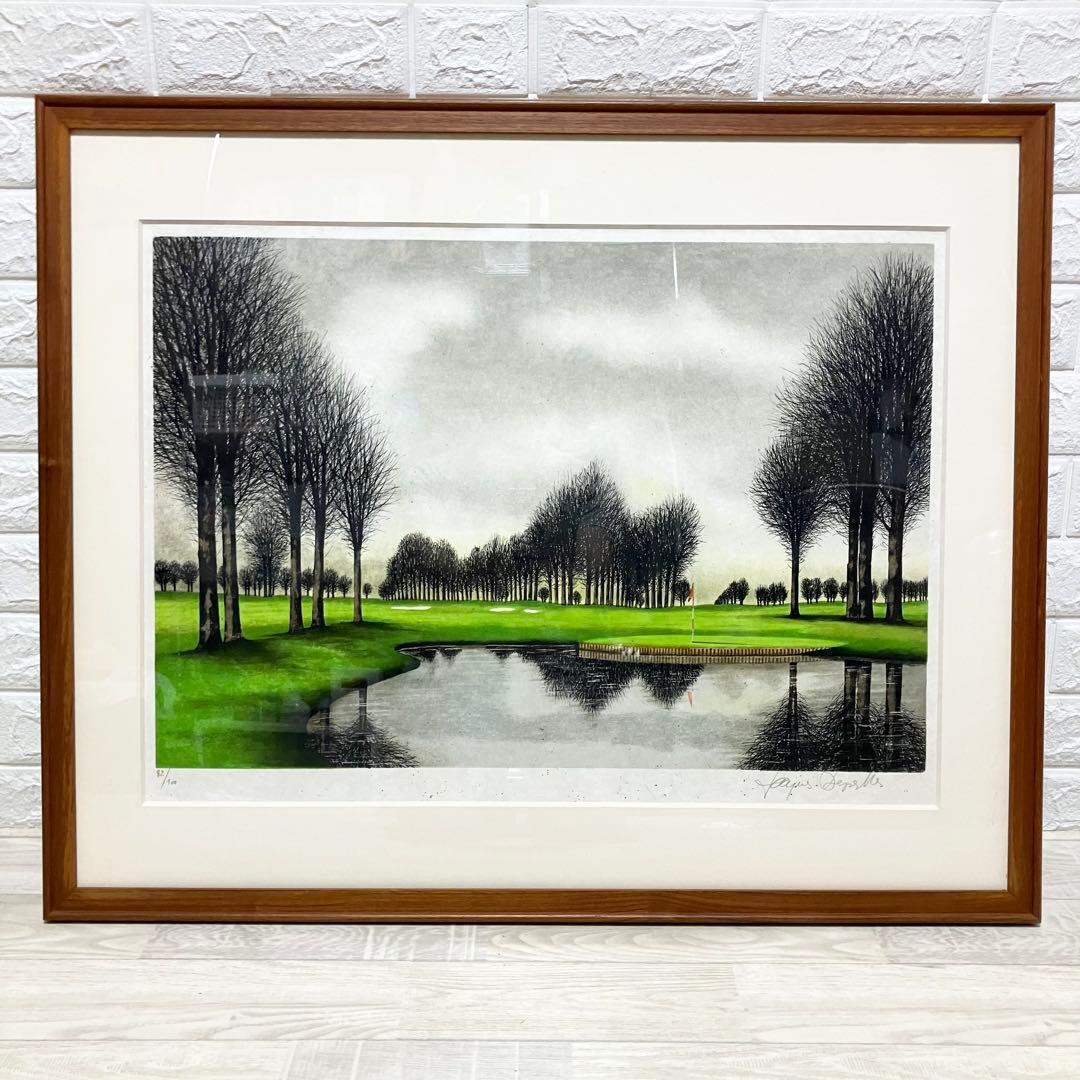 ジャック ・ デペルト「 水辺のホール 」 リトグラフ 版画　82/100 限定