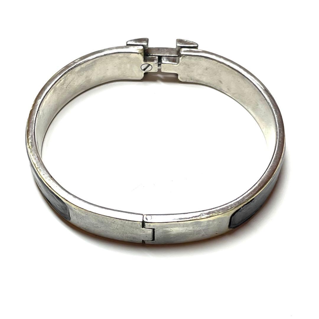 た*や様 『HERMES』　エルメス　バングル　クリック　クラック　ステンレス