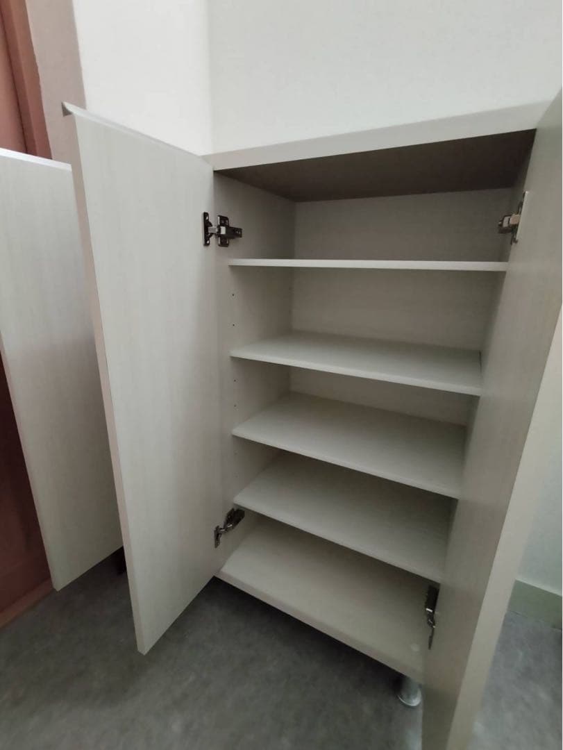 シューズボックス 大容量 スリム ホワイト