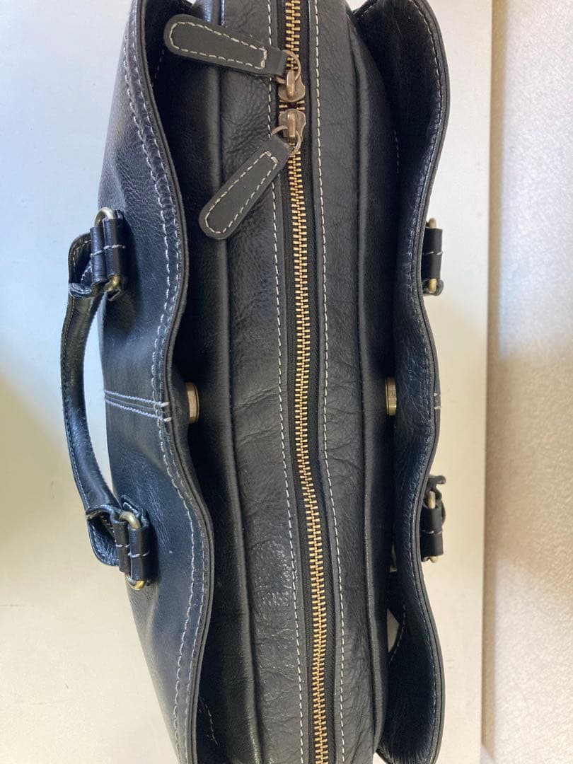 土屋鞄『プロータ』防水ジッパーソフトブリーフ 黒 防水レザー