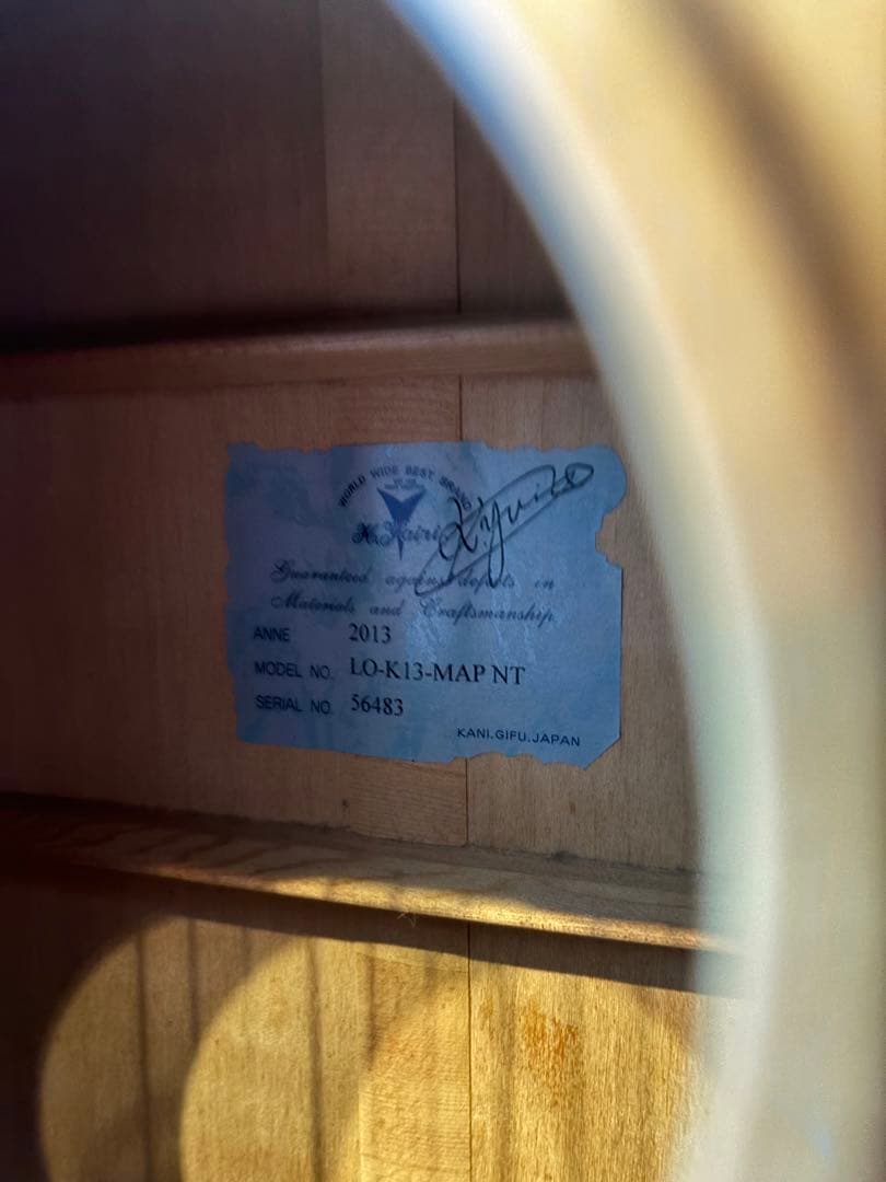 K.yairi Kヤイリ　LO K13MAP