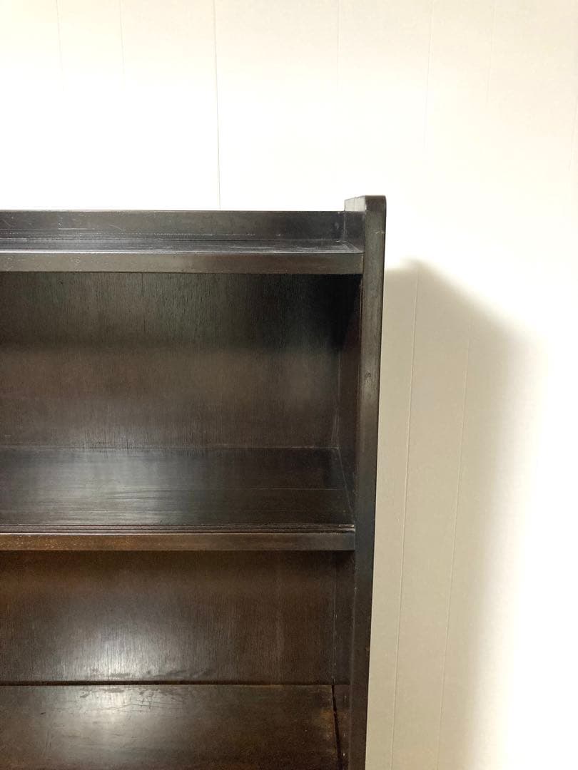 【メンテ済み】大きなビンテージの木製本棚　中板2枚可変　高さ167cm