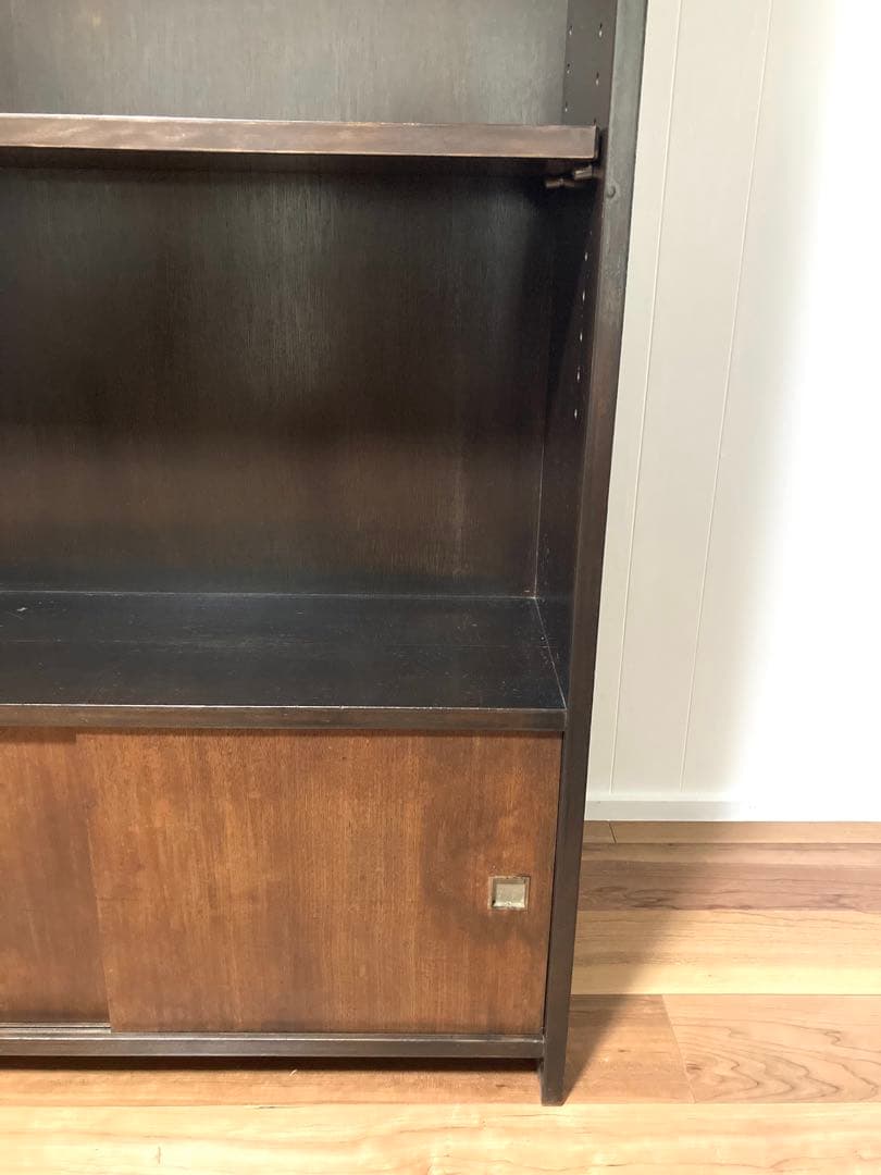 【メンテ済み】大きなビンテージの木製本棚　中板2枚可変　高さ167cm