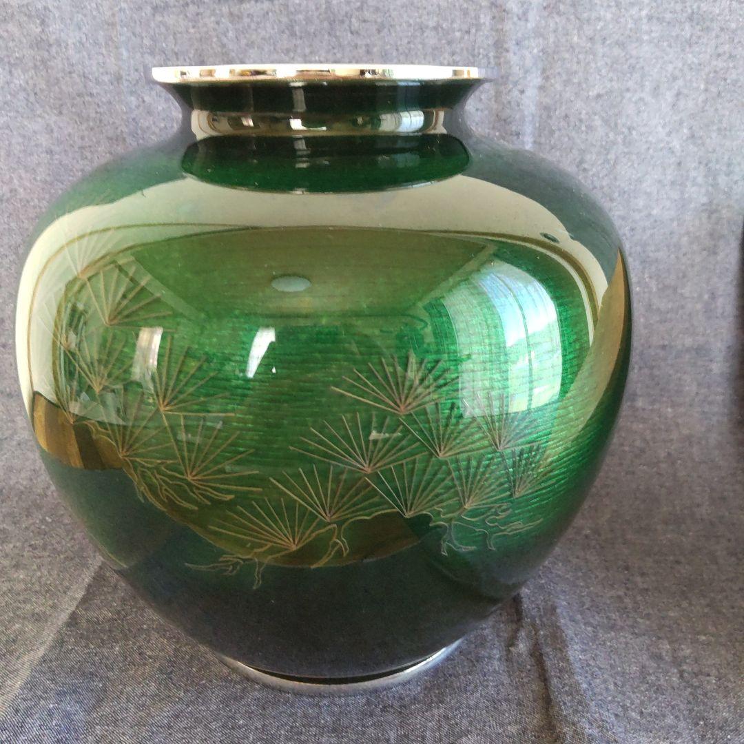 安藤七宝店造 七宝花瓶 壺 花瓶 置物