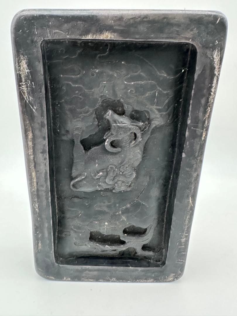 中国硯　特大　彫刻　中国美術　骨董品　アンティーク　書道　硯