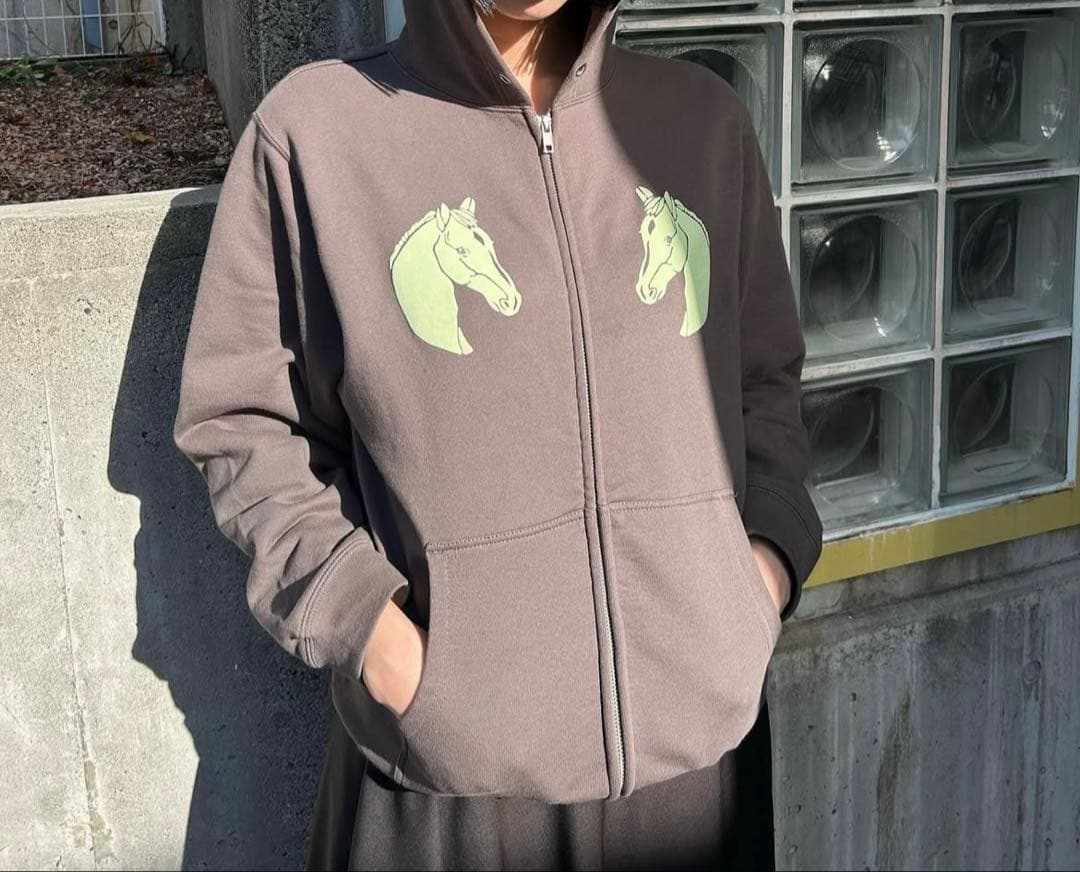 ラビリンス　shuryフルジップパーカー　ブラウン