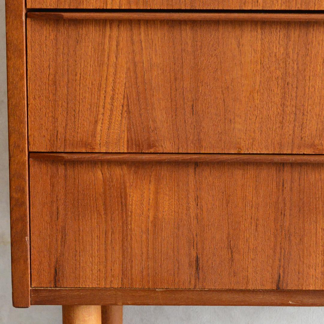 デンマーク 北欧ヴィンテージ チーク ４段 チェスト 洋タンス 北欧家具