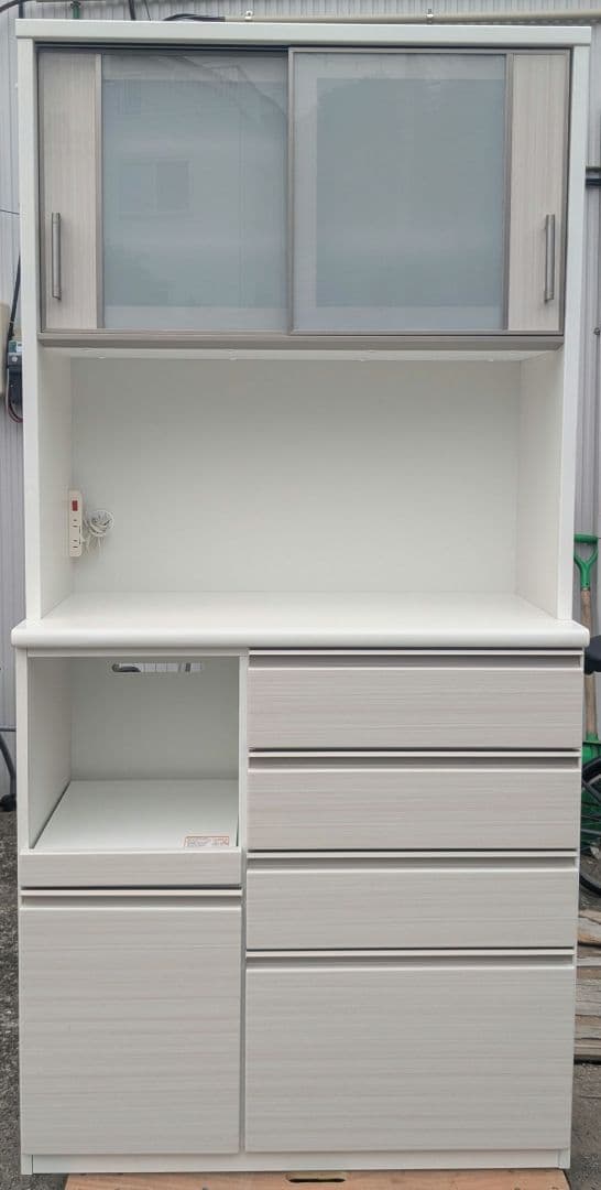 NITORI ニトリ キッチンボード 食器棚　ポスティア 100KB WH