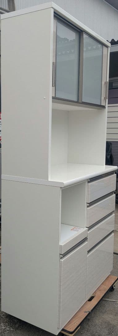 NITORI ニトリ キッチンボード 食器棚　ポスティア 100KB WH