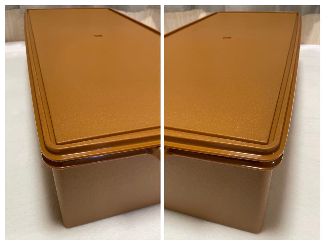 美品/2個セット/タッパーウェア/ディープ/ロング/スーパーケース/セピア②