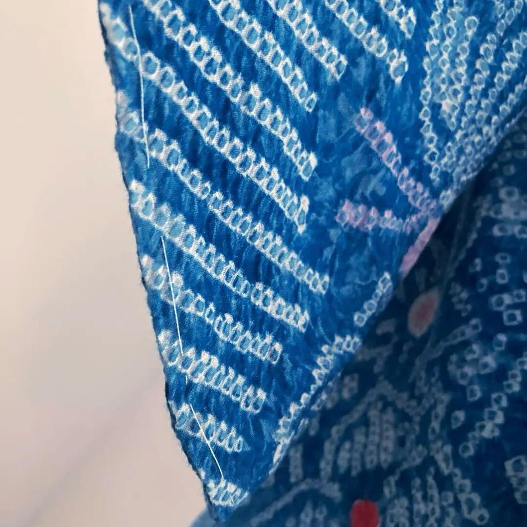 有松絞り　浴衣　鳴海絞り　未使用しつけ糸付　159cm 絞り浴衣　No.200