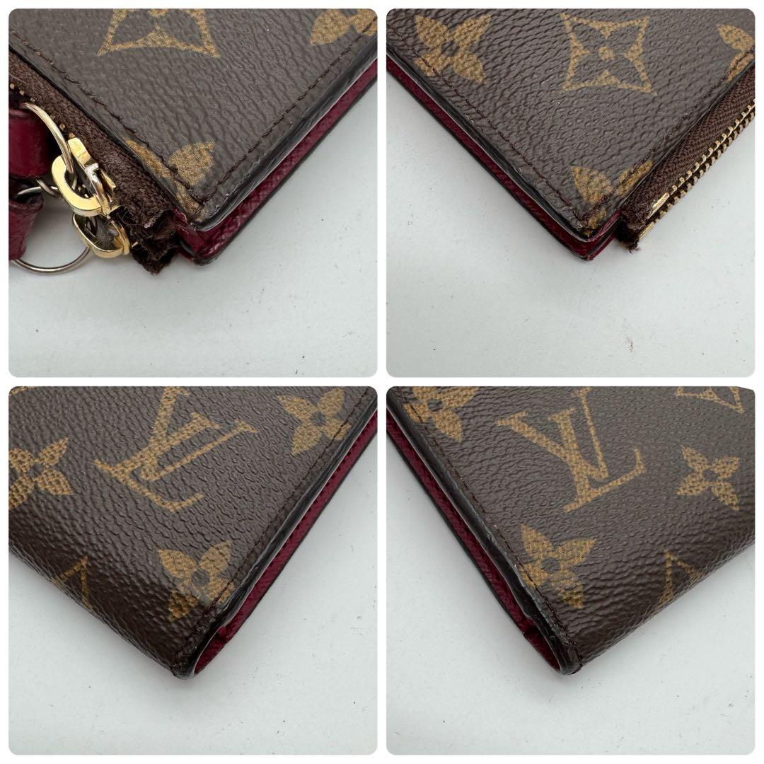 【極美品】ルイヴィトン　モノグラム　ポルトフォイユ・アデル　フューシャ　長財布