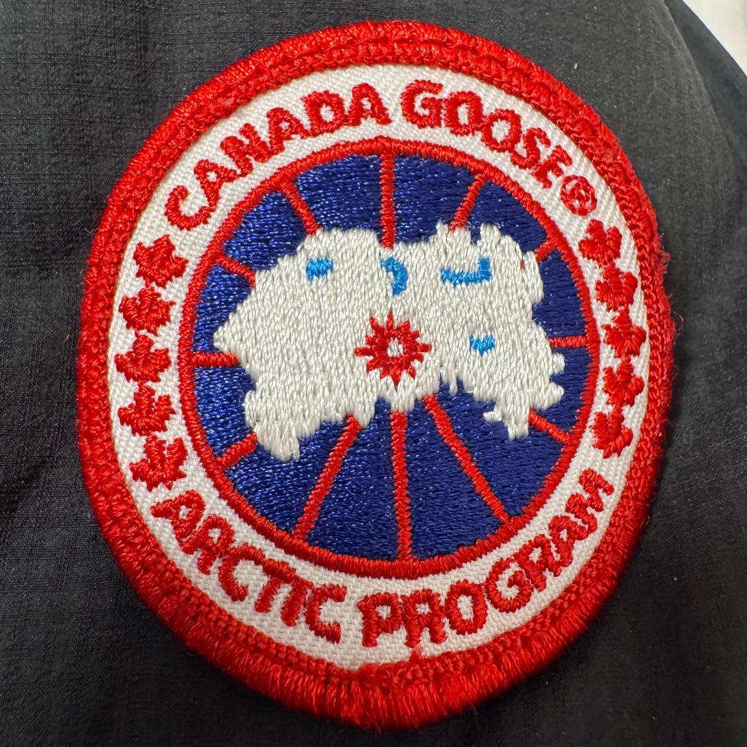 XL相当✨ カナダグース ロッジ フーディ ライトダウンジャケット 黒 フード