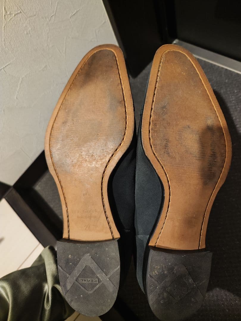 リーガルシューズ　スエード　グリーン