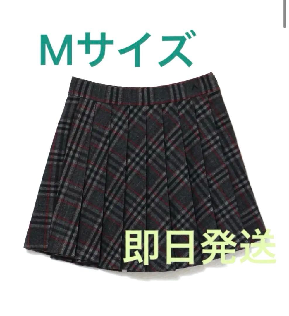 M即日発送ブラックMonica check pleats mini skirt