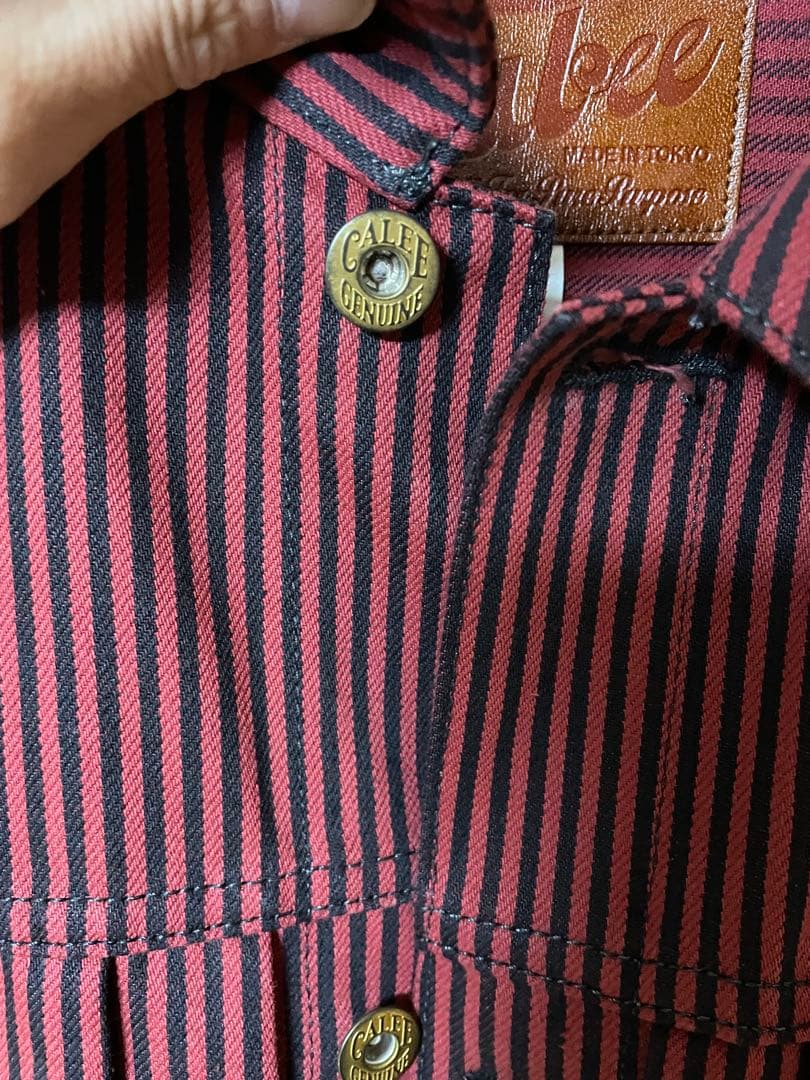 ジャケット・アウター CALEE COLOR HICKORY 1st TYPE JACKET